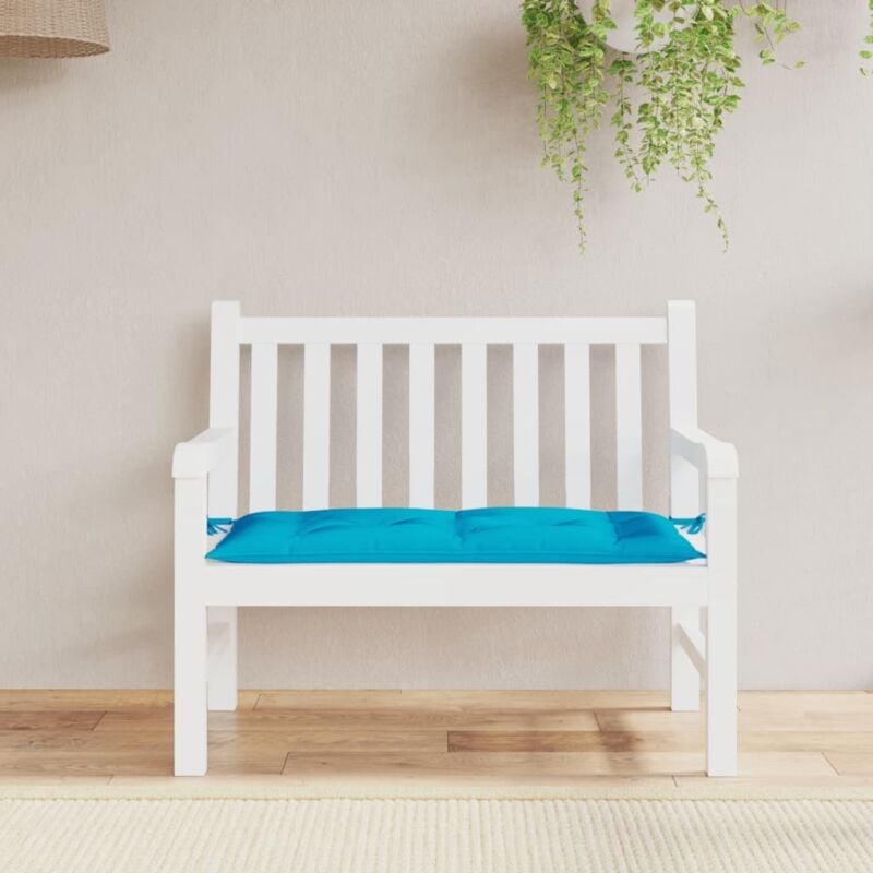 foto del prodotto cuscino per panca azzurro 100x50x7 cm in tessuto oxford vidaxl