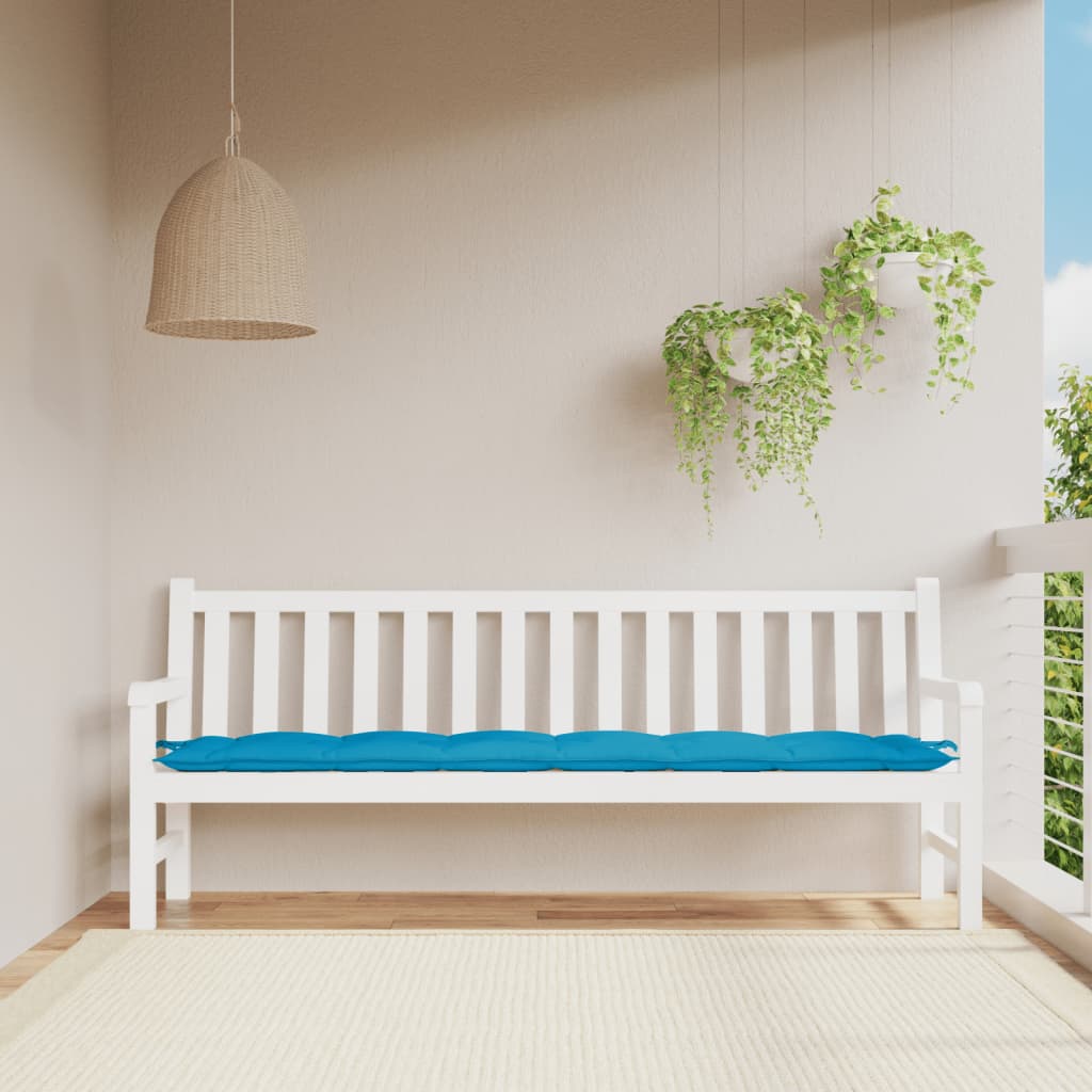 foto del prodotto cuscino per panca azzurro 200x50x7 cm in tessuto oxfordcod mxl 115898