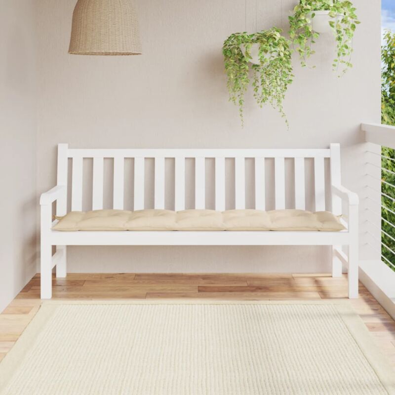 foto del prodotto cuscino per panca beige 180x50x7 cm in tessuto oxford vidaxl