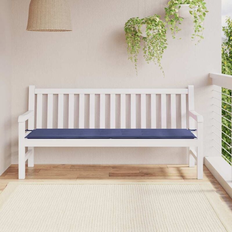 foto del prodotto cuscino per panca blu marino 180x50x4 cm in tessuto oxford vidaxl