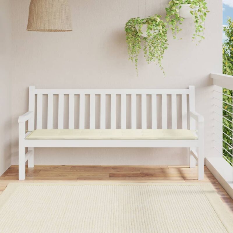 foto del prodotto cuscino per panca crema 180x50x3 cm in tessuto oxford