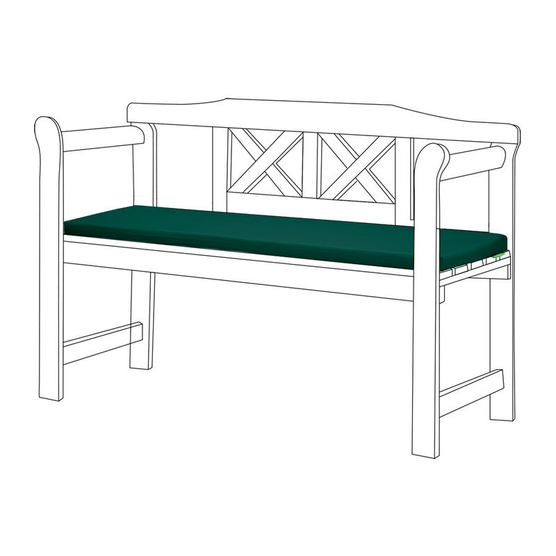 foto del prodotto cuscino per panca da esterno, cuscino per panca da esterno a 2 posti resistente all acqua con rivestimento rimovibile facile da pulire 117x39x5 cm,
