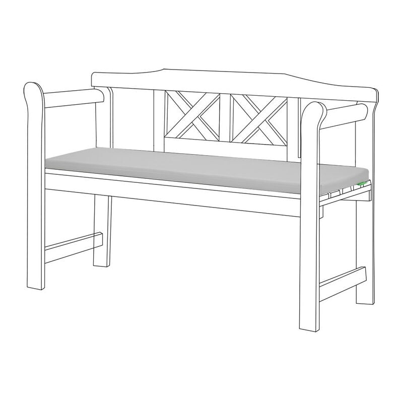 foto del prodotto cuscino per panca da esterno, cuscino per panca da esterno a 2 posti resistente all acqua con rivestimento rimovibile facile da pulire 117x39x5 cm,