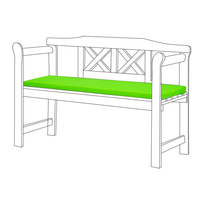 foto del prodotto cuscino per panca da esterno, cuscino per panca da esterno a 2 posti resistente all acqua con rivestimento rimovibile facile da pulire 117x39x5 cm,