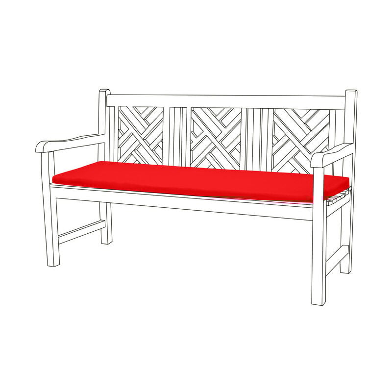 foto del prodotto cuscino per panca da esterno, cuscino per panca da esterno a 3 posti resistente all acqua con rivestimento rimovibile facile da pulire 143x52x5 cm,