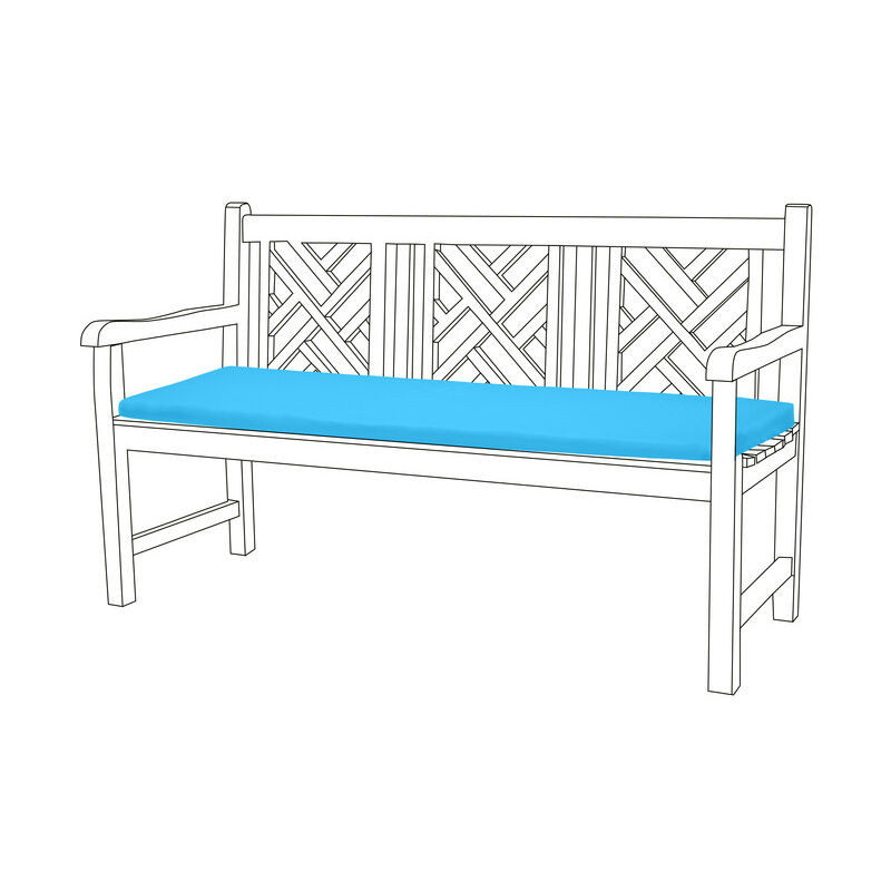 foto del prodotto cuscino per panca da esterno, cuscino per panca da esterno a 3 posti resistente all acqua con rivestimento rimovibile facile da pulire 143x52x5 cm,