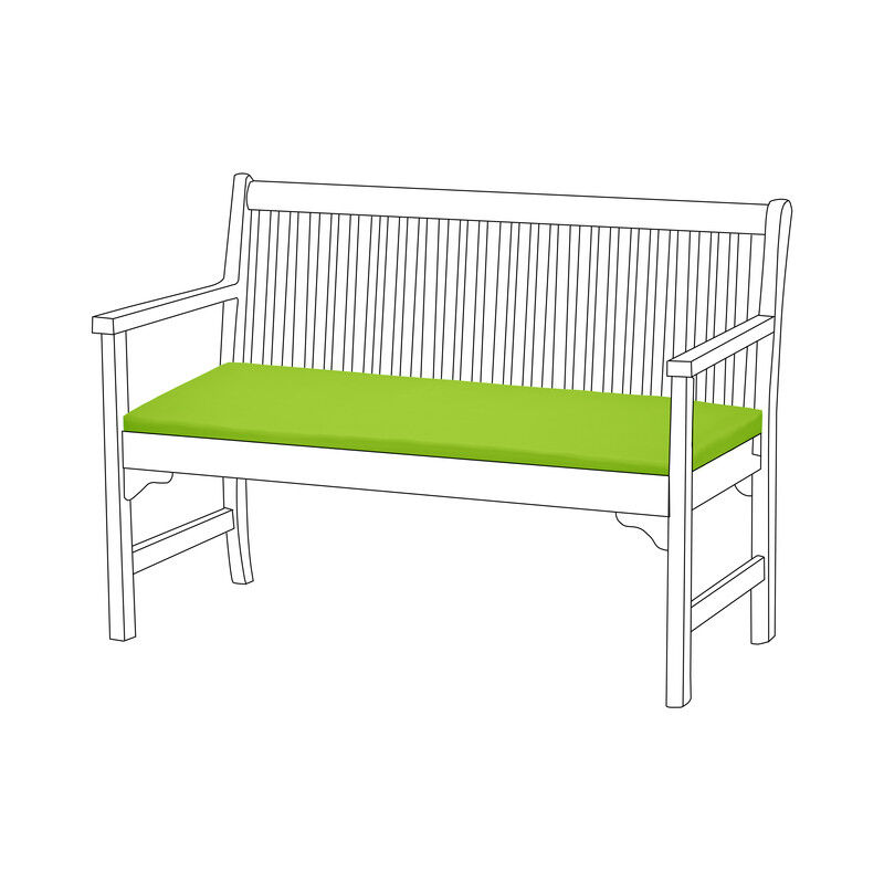 foto del prodotto cuscino per panca da giardino, cuscino per panca da giardino a 2 posti resistente all acqua con rivestimento rimovibile facile da pulire 108x45x5 cm,