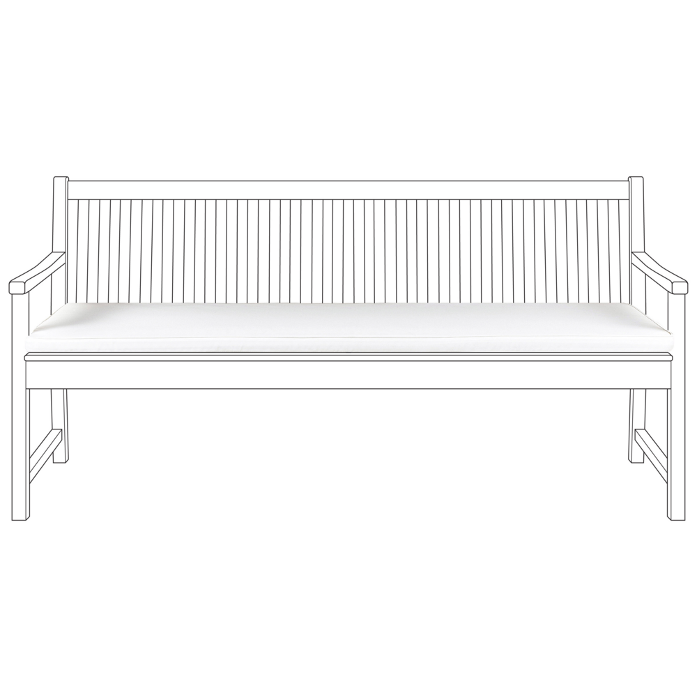 foto del prodotto cuscino per panca da giardino in poliestere bianco 160 cm resistente all 39 acqua 169 x 50 cm giardino