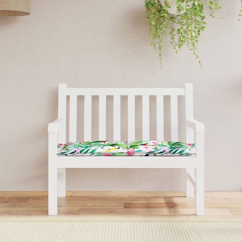 foto del prodotto cuscino per panca da giardino multicolore 110x50x7cm in tessuto vidaxl