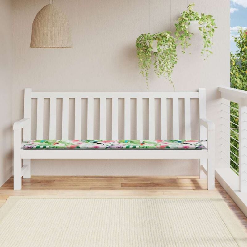 foto del prodotto cuscino per panca da giardino multicolore 200x50x3cm in tessuto