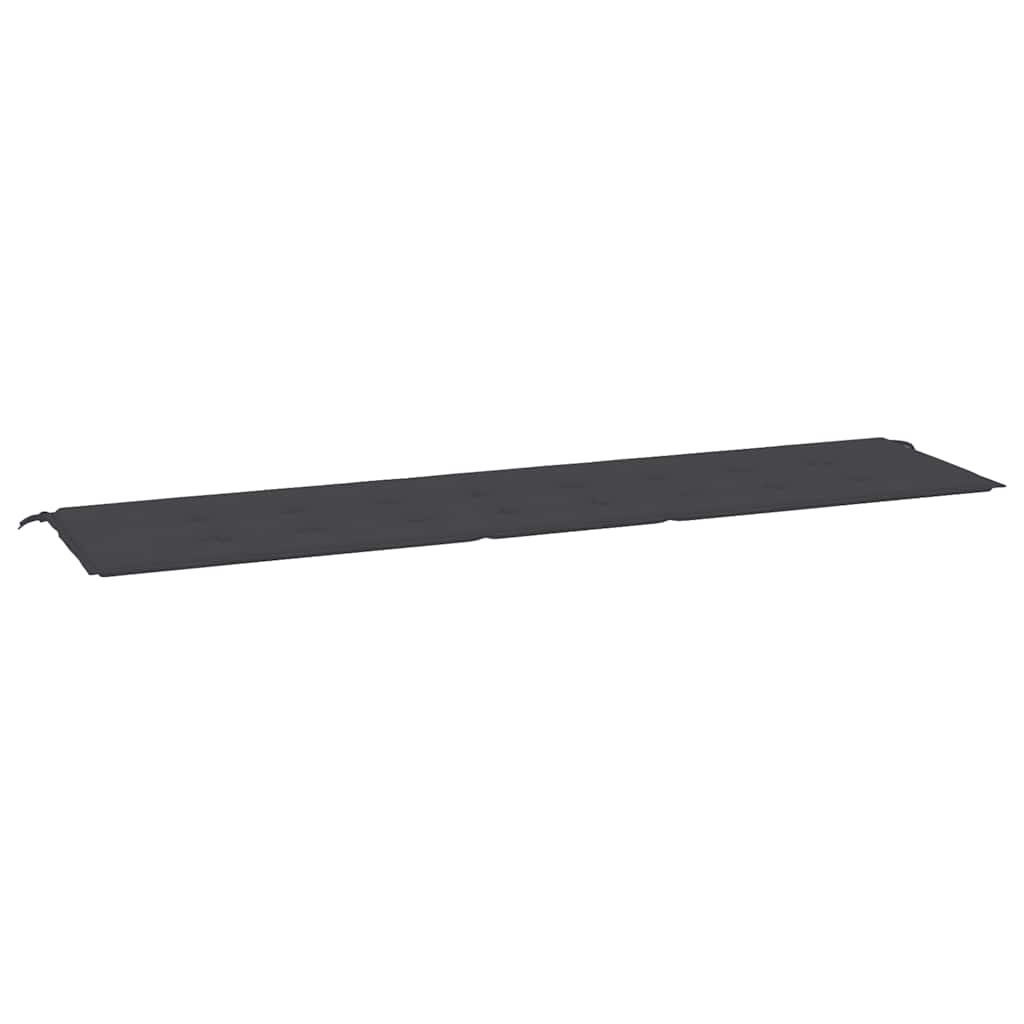 foto del prodotto cuscino per panca da giardino nero 200x50x3 cm cod mxl 54976