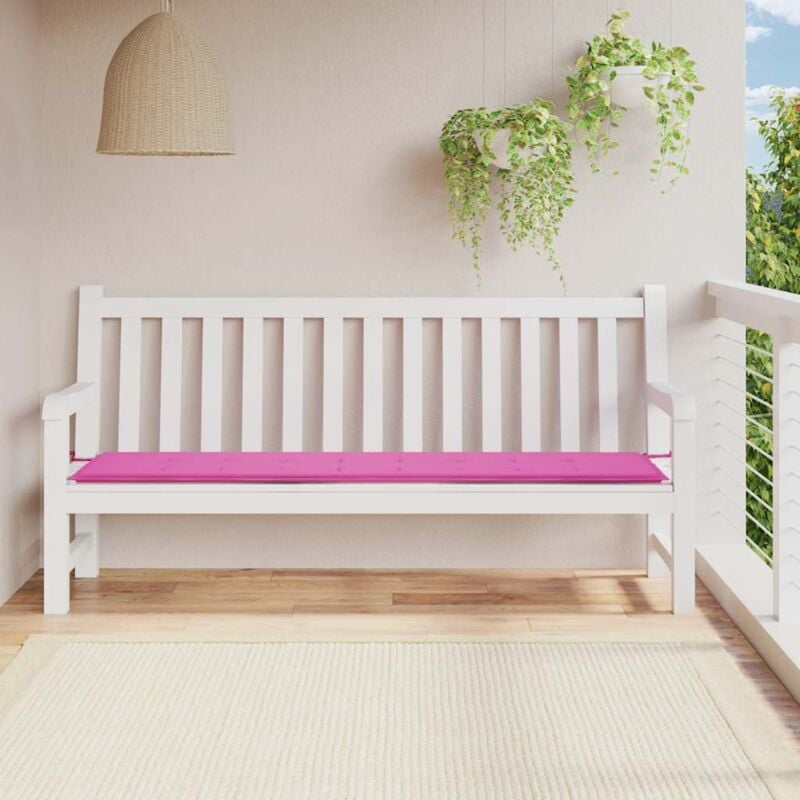 foto del prodotto cuscino per panca da giardino rosa 200x50x4 cm in tessuto vidaxl