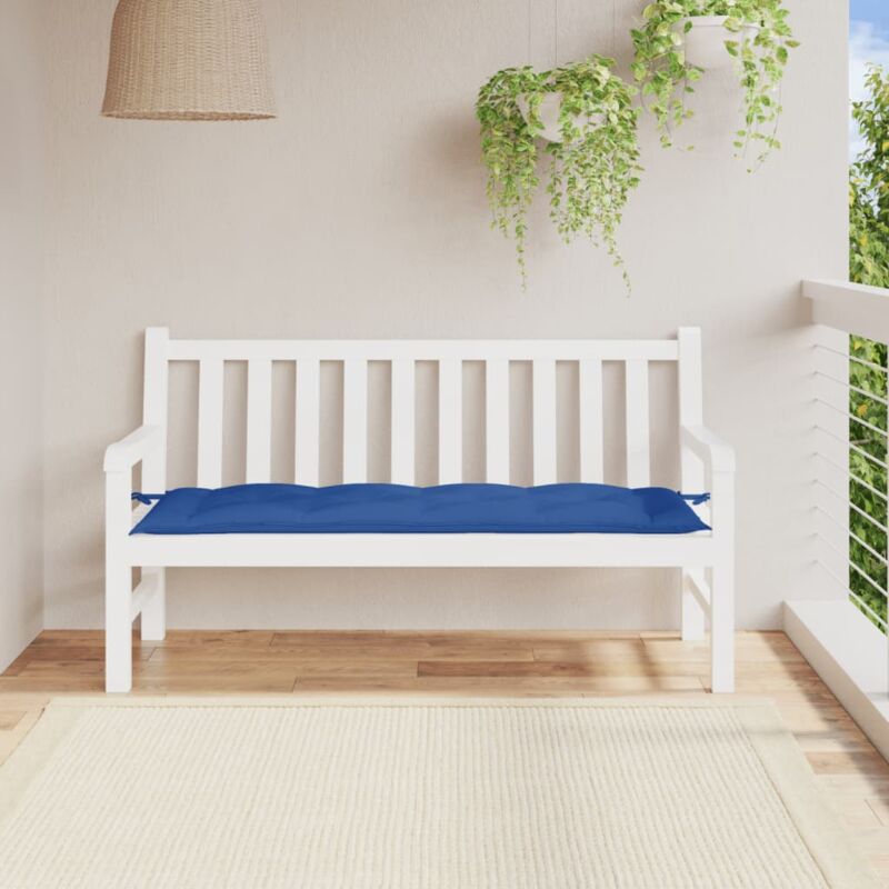 foto del prodotto cuscino per panca giardino blu reale 150x50x7 cm tessuto oxford vidaxl