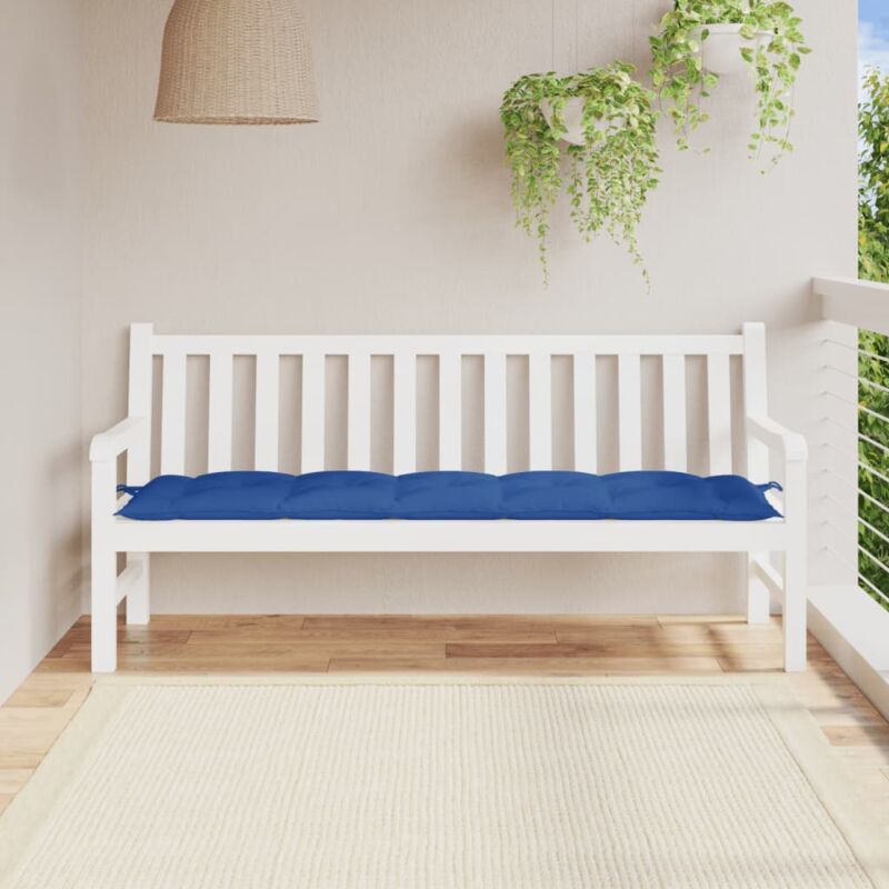 foto del prodotto cuscino per panca giardino blu reale 180x50x7 cm tessuto oxford vidaxl