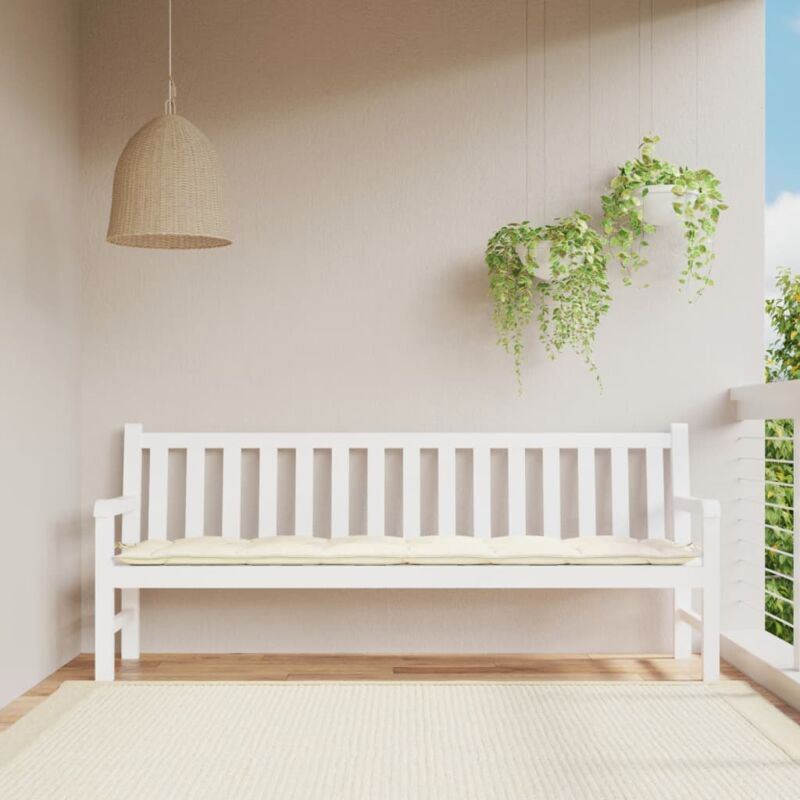 foto del prodotto cuscino per panca giardino crema 200x50x7 cm in tessuto oxford vidaxl