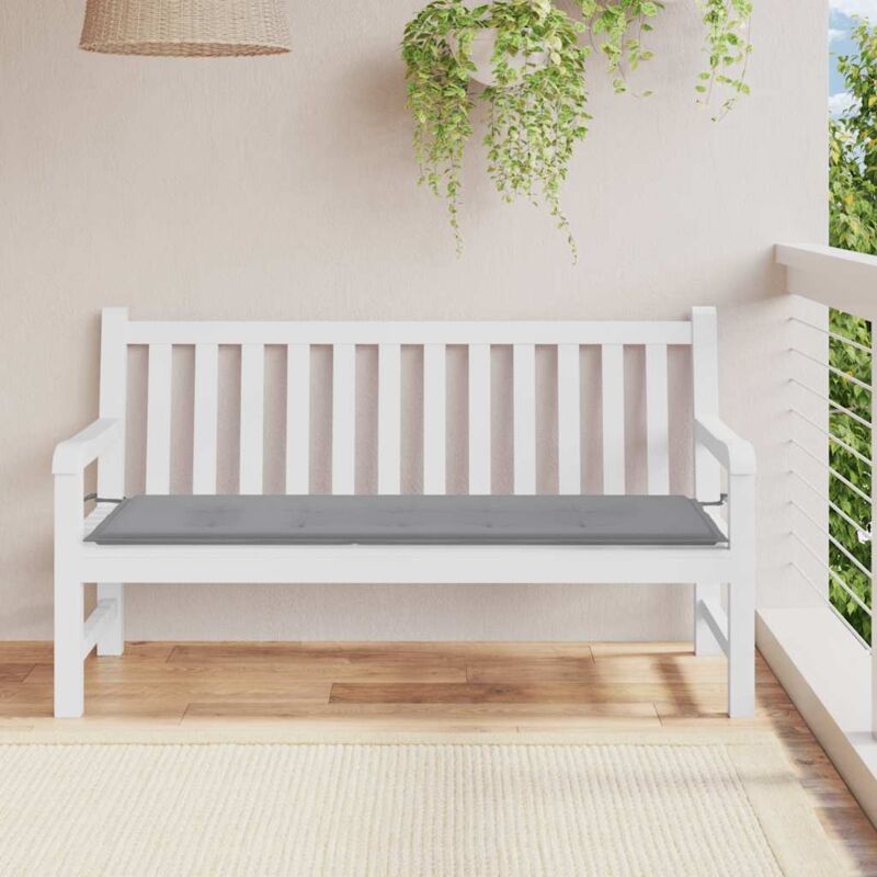 foto del prodotto cuscino per panca grigio 150x50x4 cm in tessuto oxford vidaxl
