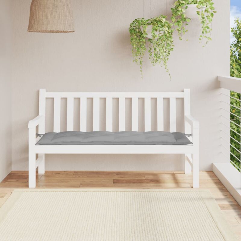 foto del prodotto cuscino per panca grigio 150x50x7 cm in tessuto oxford