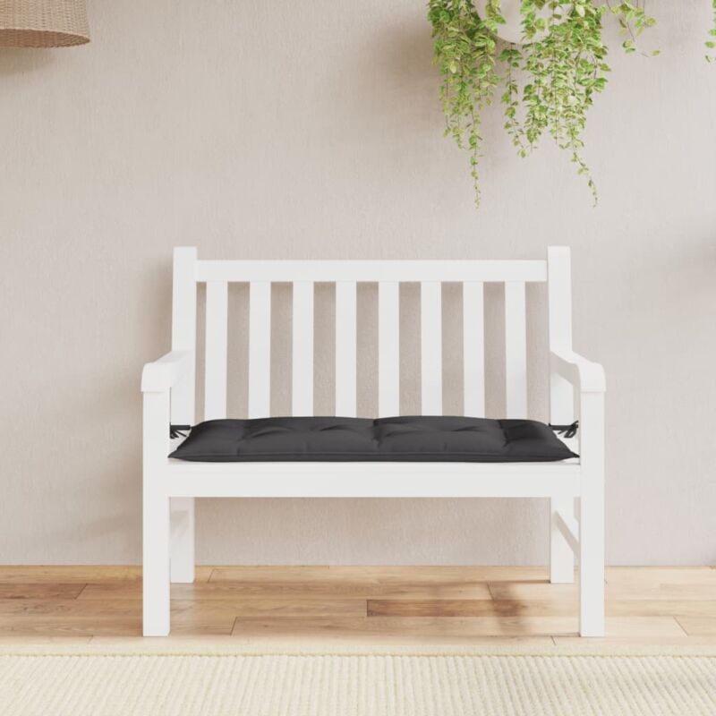 foto del prodotto cuscino per panca nero 110x50x7 cm in tessuto oxford vidaxl