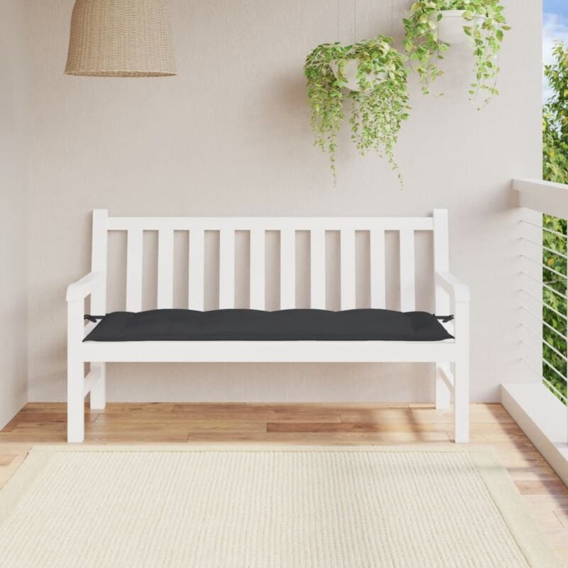 foto del prodotto cuscino per panca nero 150x50x7 cm in tessuto oxford vidaxl