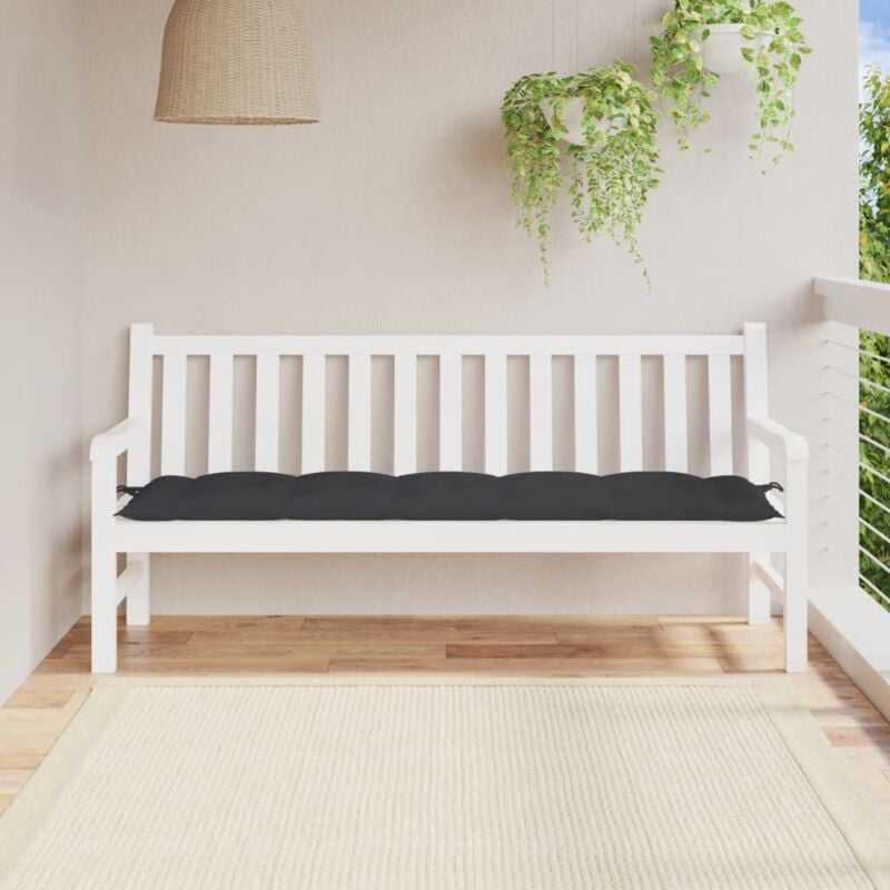 foto del prodotto cuscino per panca nero 180x50x7 cm in tessuto oxford vidaxl