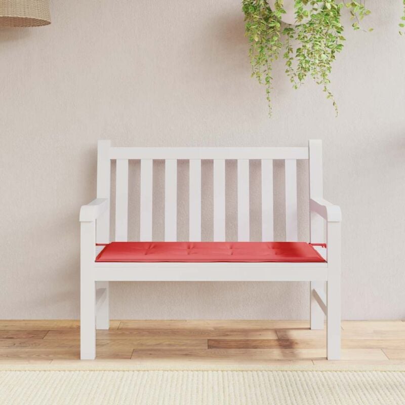 foto del prodotto cuscino per panca rosso 120x50x3 cm in tessuto oxford