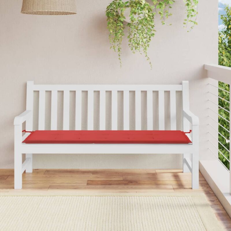 foto del prodotto cuscino per panca rosso 150x50x3 cm in tessuto oxford vidaxl