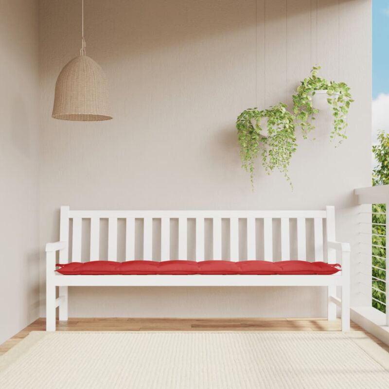 foto del prodotto cuscino per panca rosso 200x50x7 cm in tessuto oxford vidaxl
