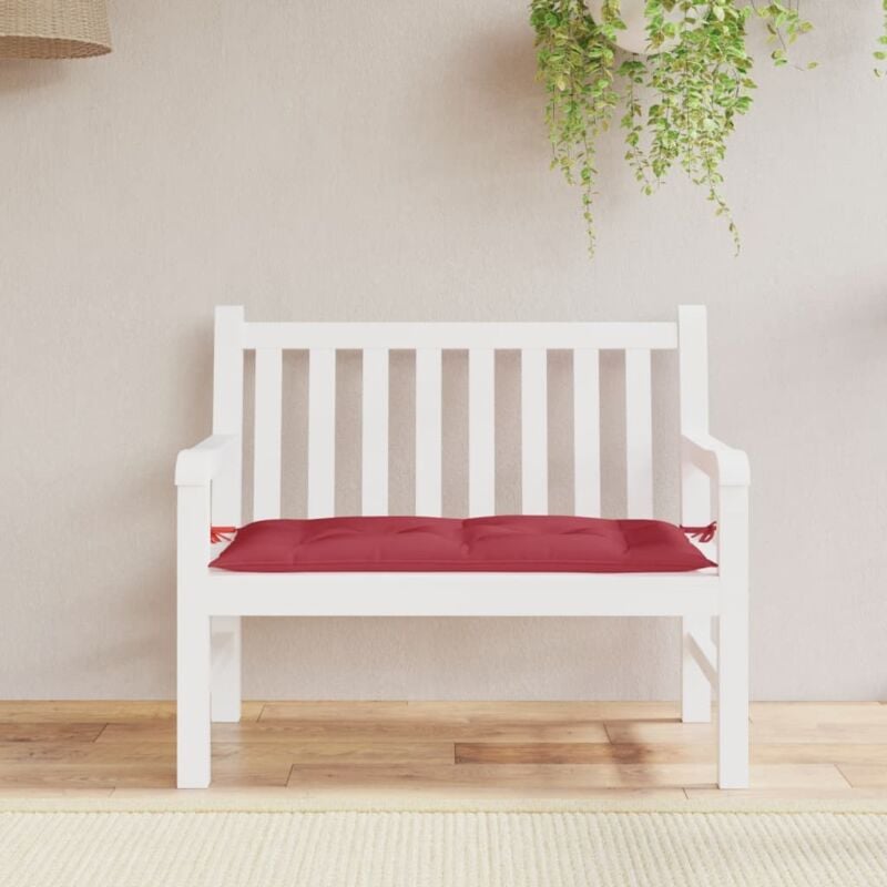 foto del prodotto cuscino per panca rosso vino 110x50x7 cm in tessuto oxford vidaxl