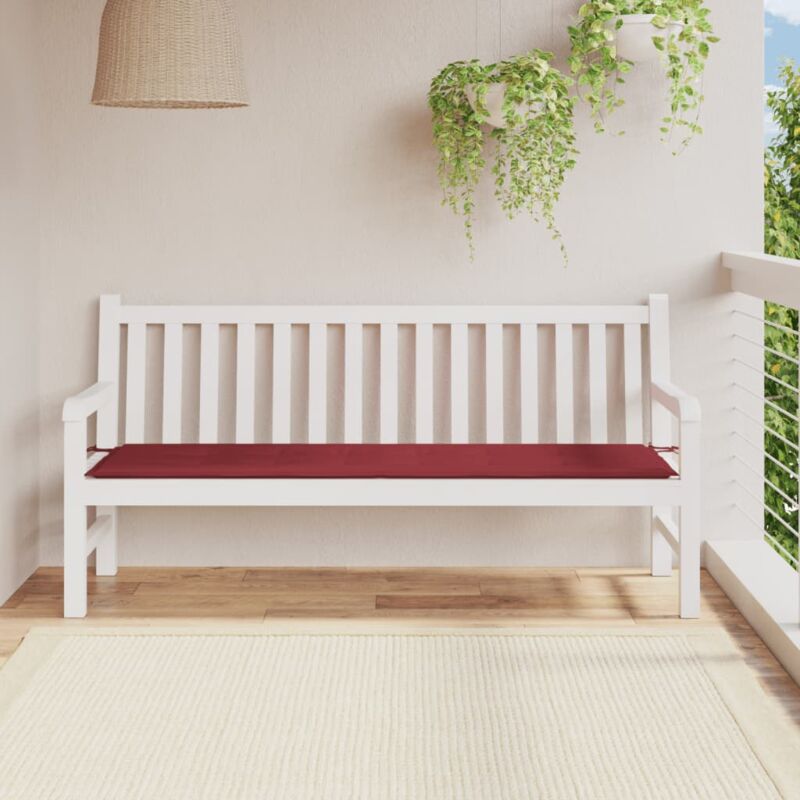 foto del prodotto cuscino per panca rosso vino 180x50x3 cm in tessuto oxford
