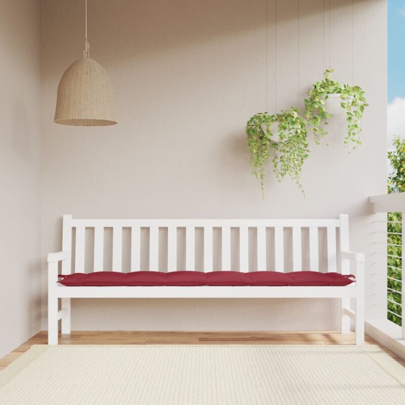 foto del prodotto cuscino per panca rosso vino 200x50x7 cm in tessuto oxford vidaxl