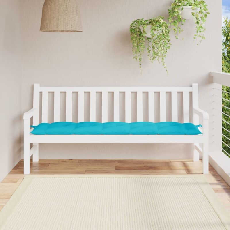 foto del prodotto cuscino per panca turchese 180x50x7 cm in tessuto oxford