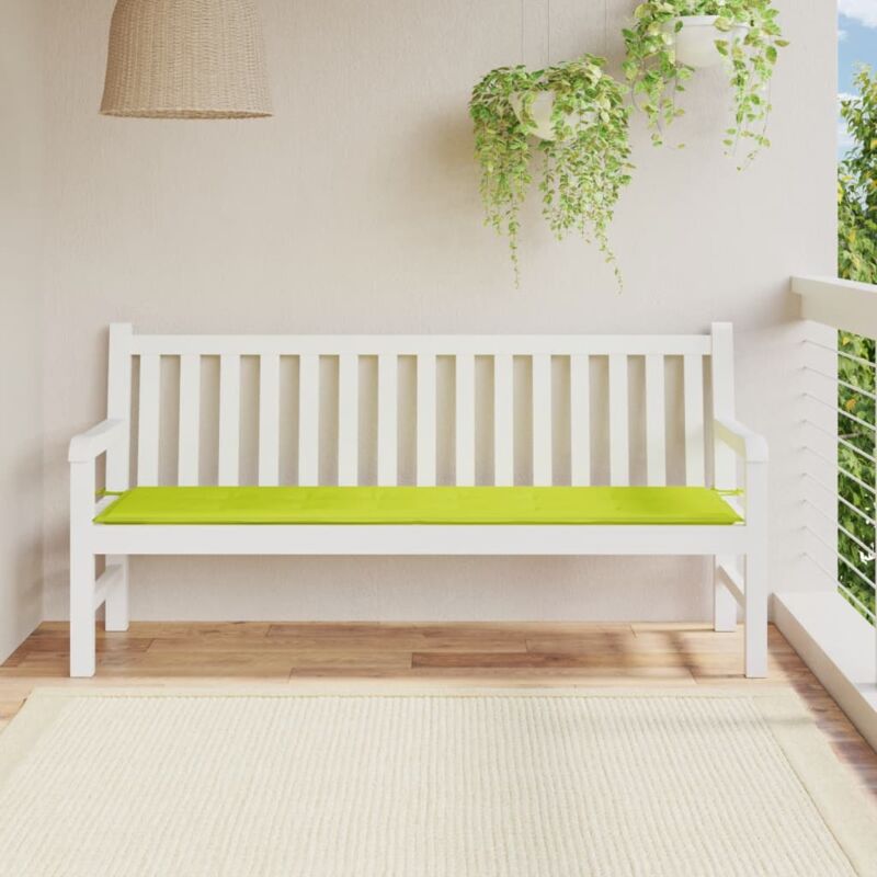 foto del prodotto cuscino per panca verde brillante 180x50x3 cm in tessuto oxford vidaxl