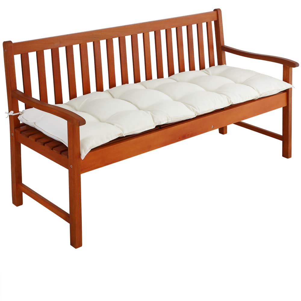 foto del prodotto cuscino per panchina da giardino crema 145x45x8cm
