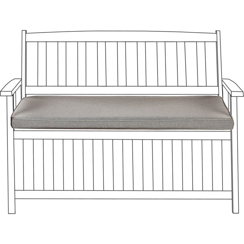 foto del prodotto cuscino per panchina da giardino grigio chiaro 108 x 45 cm resistente ai raggi uv legami sovana