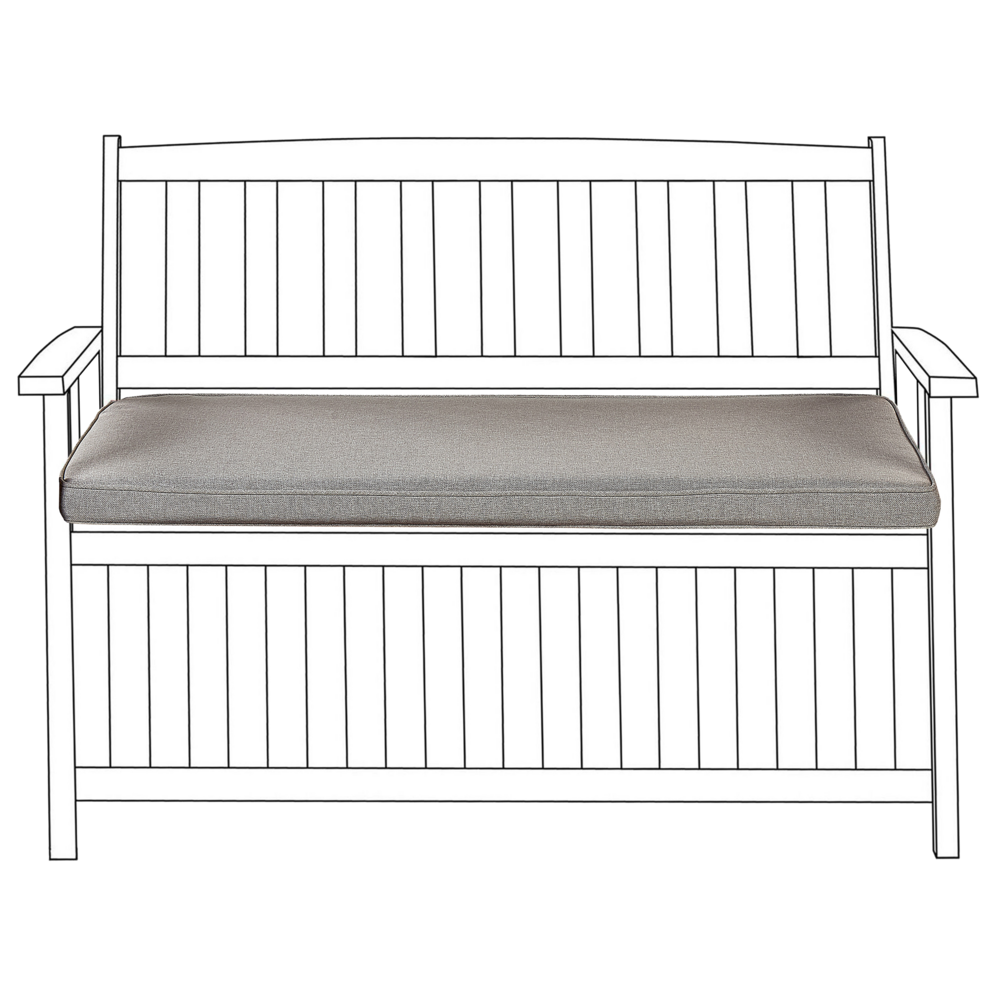 foto del prodotto cuscino per panchina da giardino grigio chiaro 108 x 45 cm resistenti ai raggi uv giardino balcone terrazza esterno