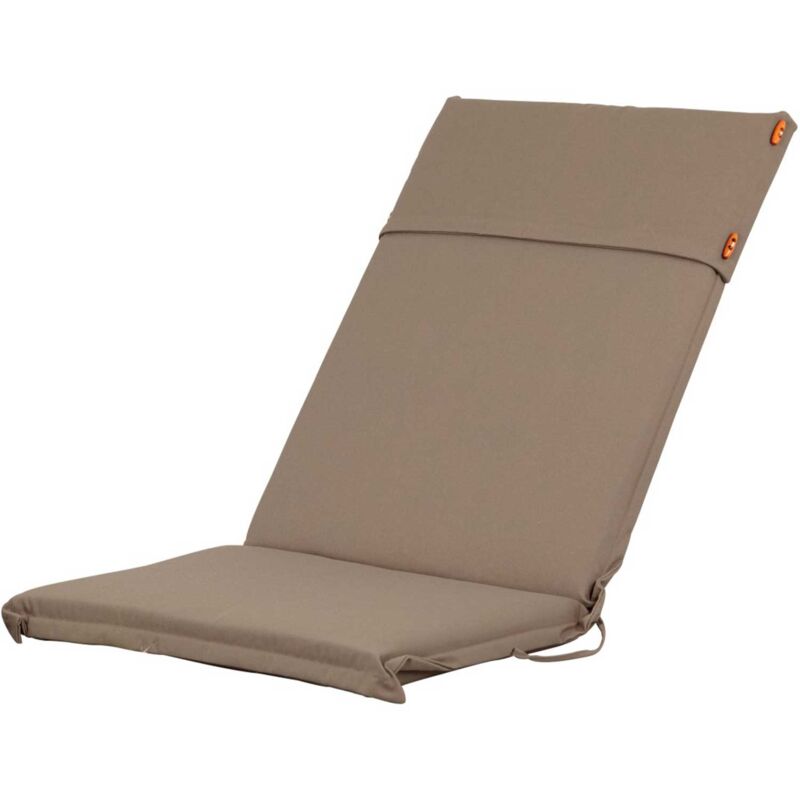 foto del prodotto cuscino per poltrona sedia sdraio relax sediva da giardino esterno tessuto resistente imbottito reclinabile sfoderabile alto tabacco marvin