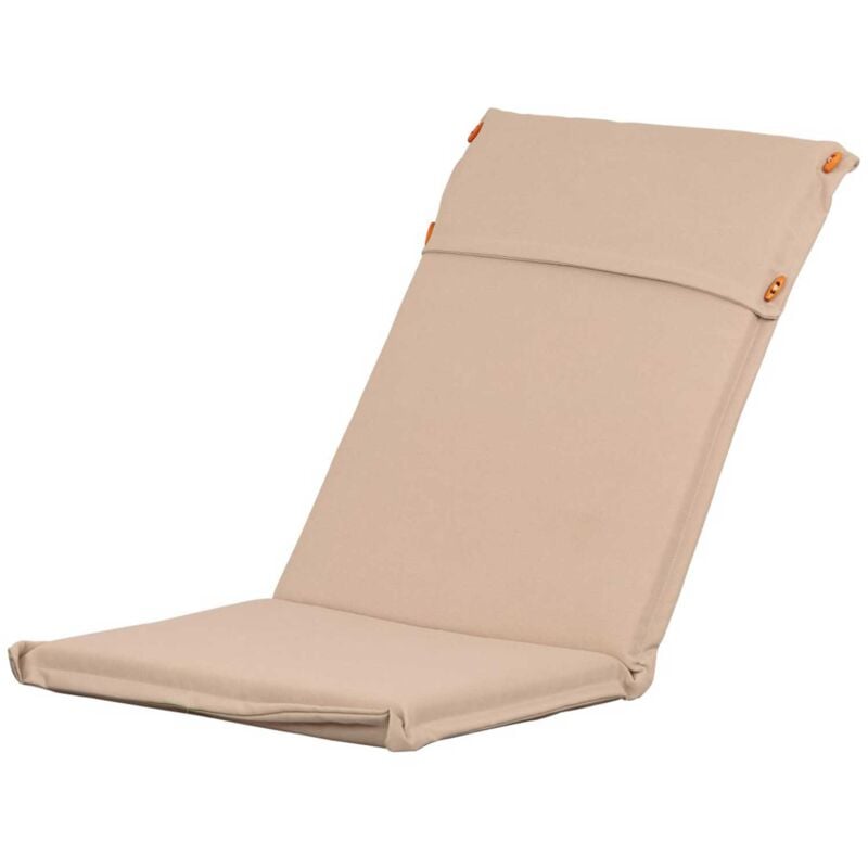 foto del prodotto cuscino per poltrona sedia sdraio relax sediva da giardino esterno tessuto resistente imbottito reclinabile sfoderabile alto tortora marvin