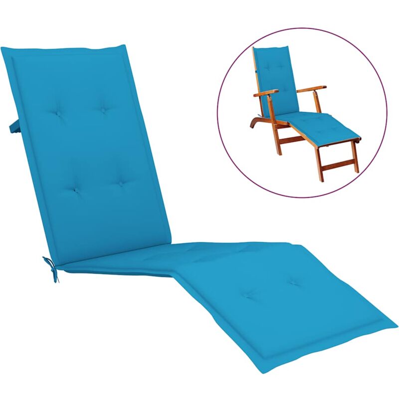 foto del prodotto cuscino per sdraio blu 75 105 x50x4 cm vidaxl