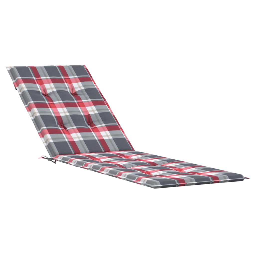 foto del prodotto cuscino per sdraio rosso a quadri 75 105 x50x3 cm cod mxl 57797