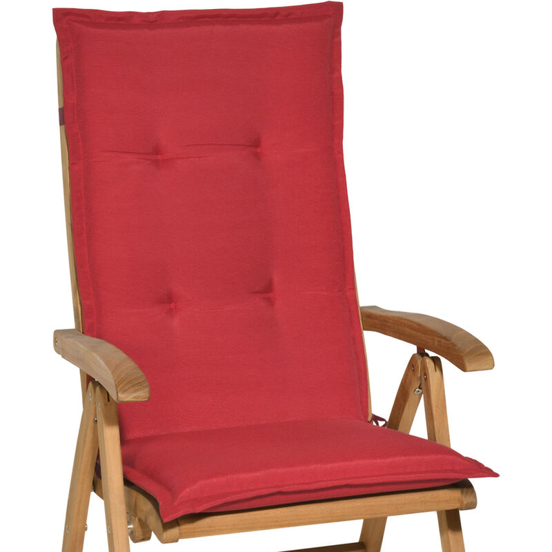 foto del prodotto cuscino per sedia a sdraio loft hl resistente e comodo anche per sedie reclinabili, spiaggine e poltrone rosso beautissu