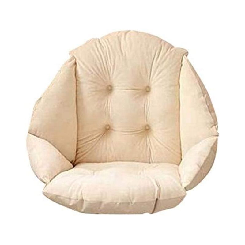 foto del prodotto cuscino per sedia con schienale, fodera per seduta poltrona, velluto, morbido, elastico, impermeabile, per sedia da giardino in rattan, 40 x 52 cm,