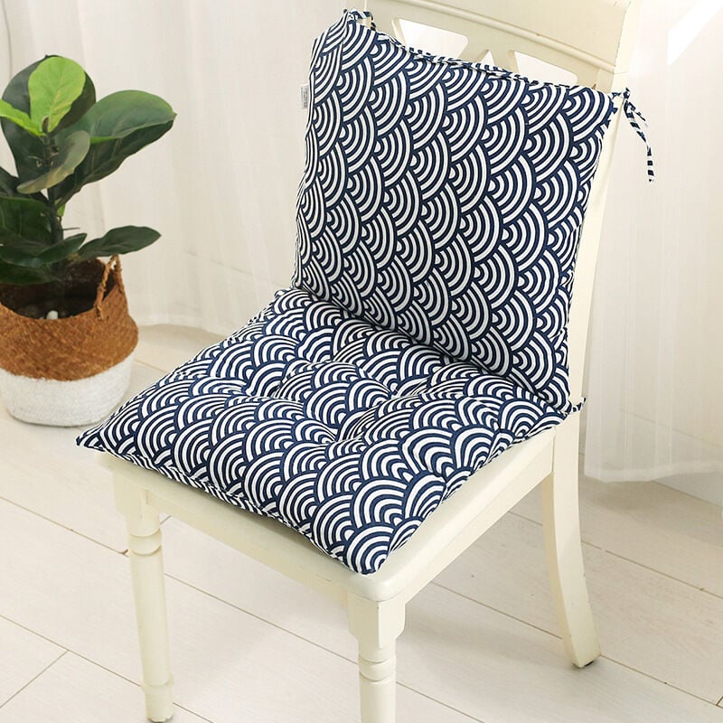 foto del prodotto cuscino per sedia da giardino cuscino per sedia da giardino comodo e spesso ideale per uso interno ed esterno 40x40cm blu