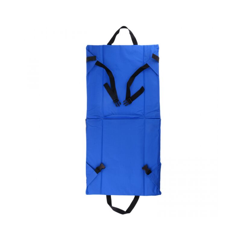 foto del prodotto cuscino per sedia da stadio pieghevole blu cuscino per sedia da spiaggia portatile per esterni con supporto per la schiena