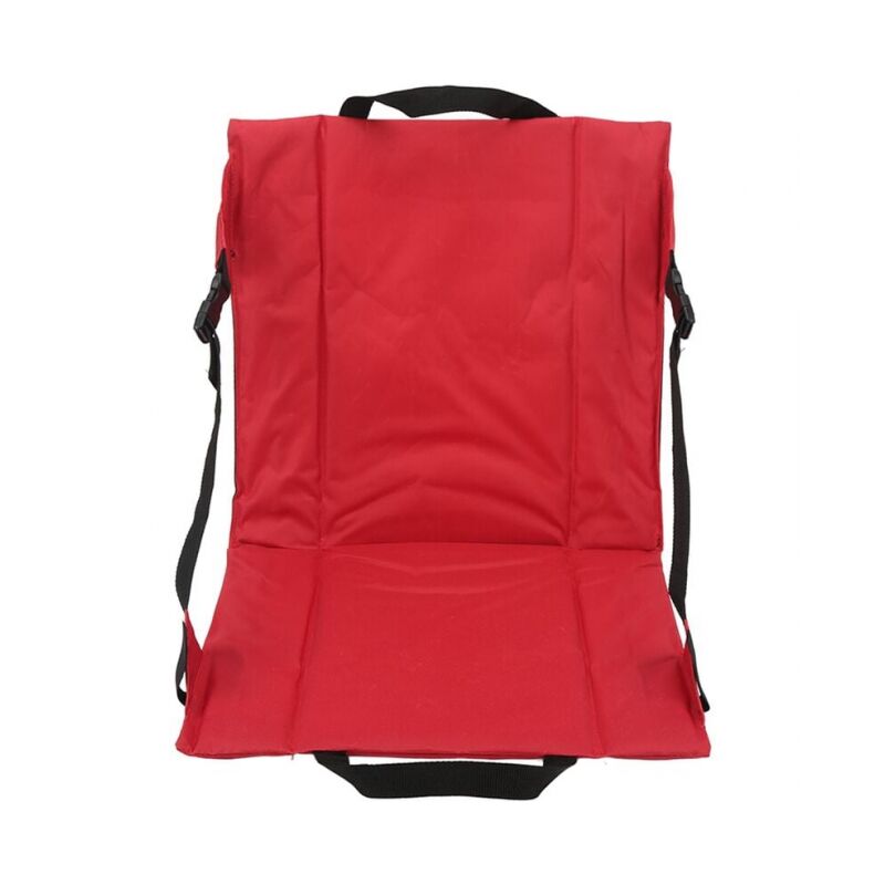 foto del prodotto cuscino per sedia da stadio pieghevole rosso cuscino per sedia da spiaggia portatile per esterni con schienale