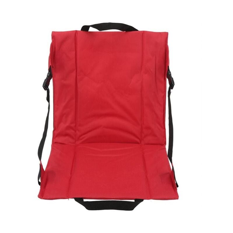 foto del prodotto cuscino per sedia da stadio pieghevole rosso, cuscino portatile per sedia da spiaggia all aperto con schienale
