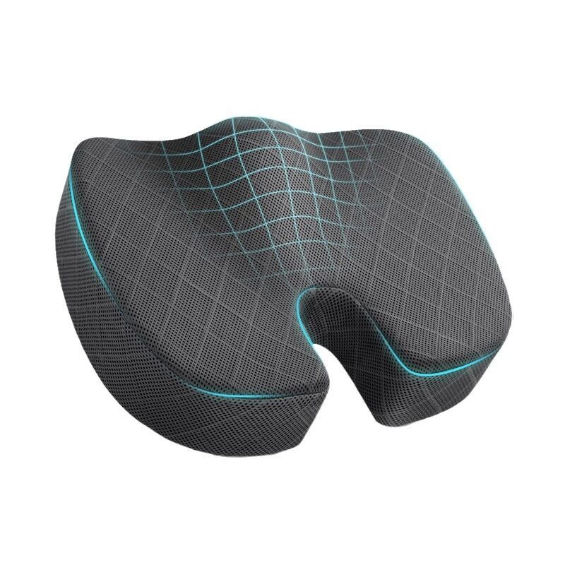foto del prodotto cuscino per sedia da ufficio 5 stars united cuscino in memory foam al 100 , sollievo da coccige, sciatica e dolori lombari, cuscini da scrivania di