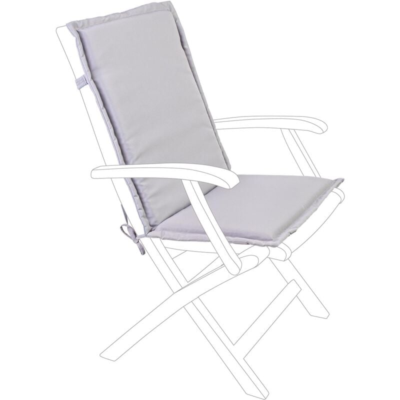 foto del prodotto cuscino per sedia e poltrona con schienale medio in materiale idrorepellente marrone kit da 2 pezzi poliestere 180gr m2