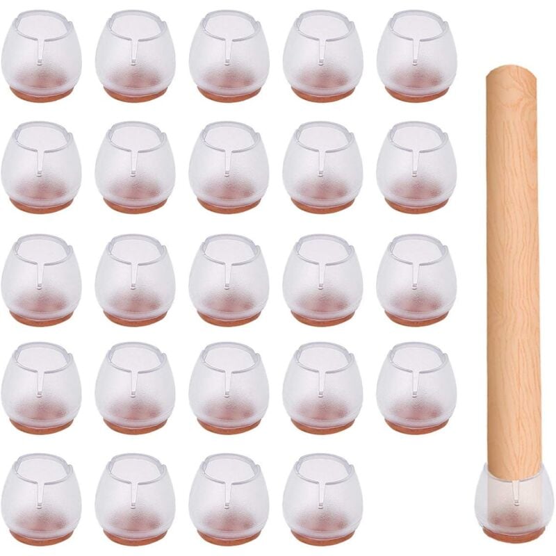 foto del prodotto cuscino per sedia in silicone, punte per sedia da 24 pezzi, coprigambe in silicone per protezioni per gambe della sedia, piedini in gomma da