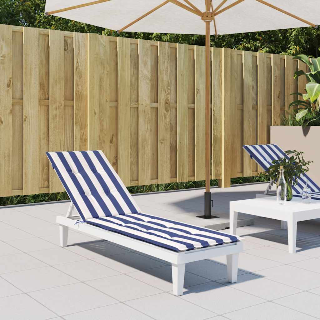 foto del prodotto cuscino per sedia sdraio a strisce bianche e blu tessuto oxfordcod mxl 70330