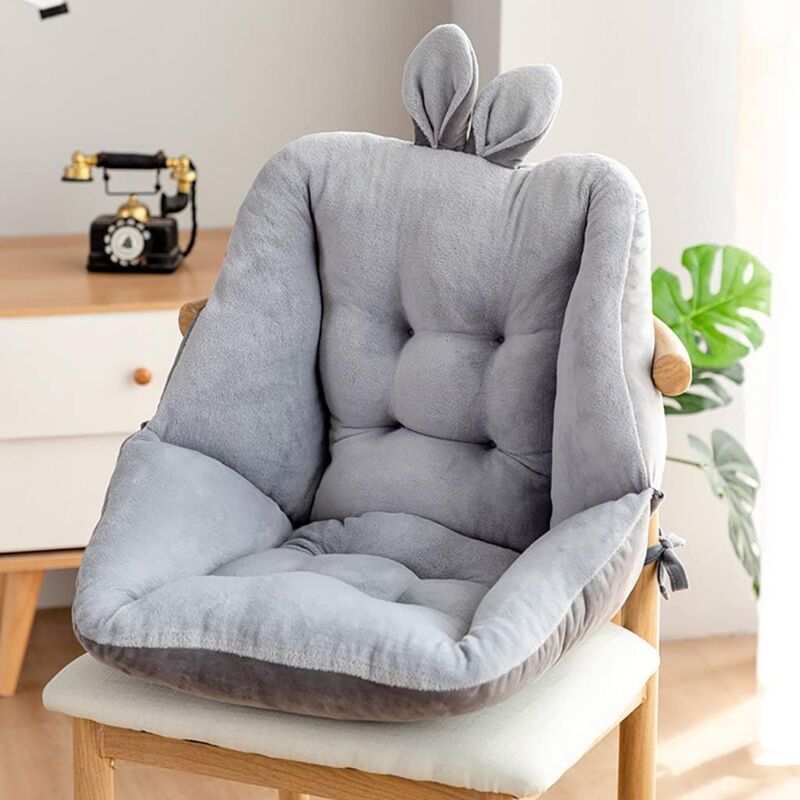 foto del prodotto cuscino per sedia semi chiuso con un posto, cuscino per sedia da ufficio, caldo e confortevole, colore grigio